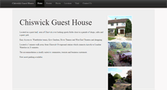 Desktop Screenshot of chiswickguesthouse.co.uk